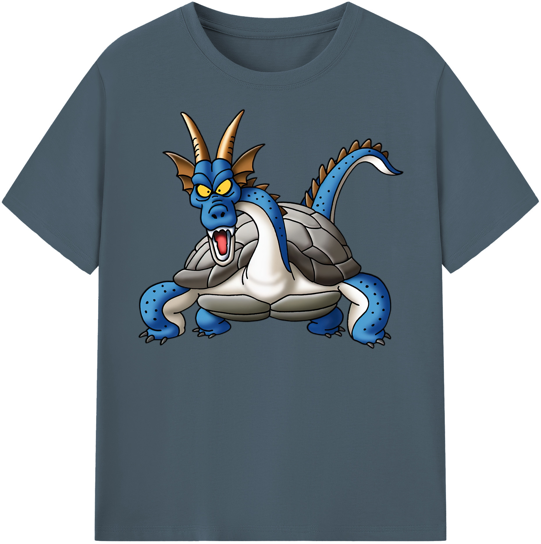 （画像用） ドラゴンクエスト Doragon Kuesuto Dragon Quest 綿100％半袖Tシャツ（フロントプリント）